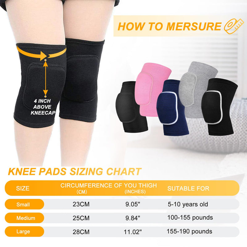 [Australia] - Volleyball Knee Pads for Dancers, Soft Breathable Knee Pads for Men Women Kids Knees Protective, Knee Brace for Volleyball Football Dance Yoga Tennis Running Cycling Workout Climbing Black Medium 