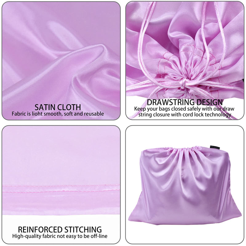 GONGKANGYUAN 30 Pack Dust Bags for Handbags Travel Storage Pouch, Silk Handbag Dust Cover Bags for Purses Pocketbooks Shoes Boots Purple 23.6×19.6 IN