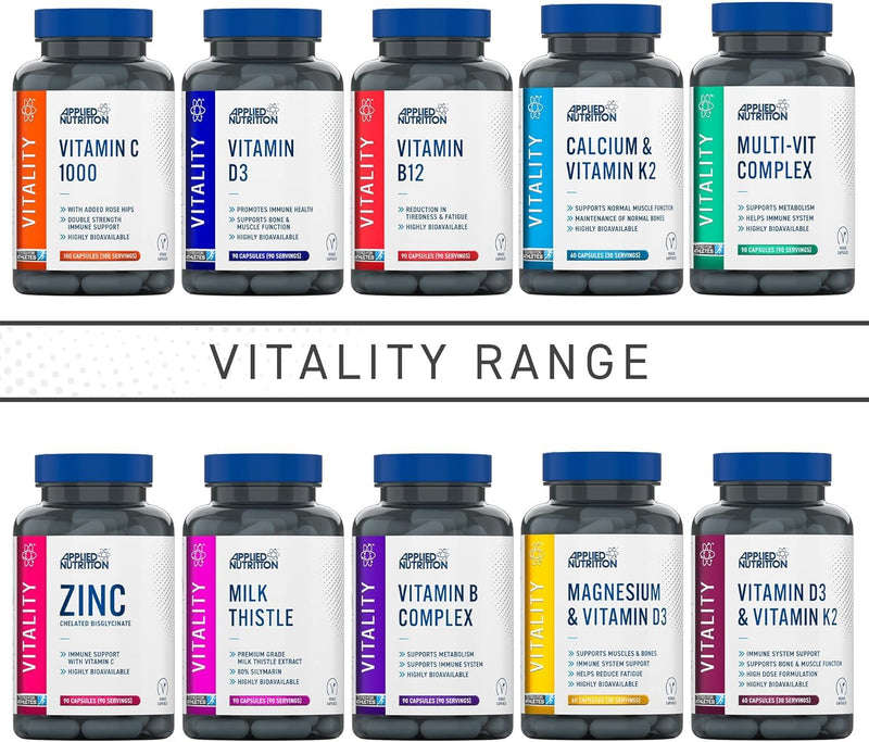 Applied Nutrition - Vitamin C-1000 with Rose Hips - Enhanced Formula - Best Immune Support - Best Antioxidant Protection - Powerful Health Boost (100 Capsules)