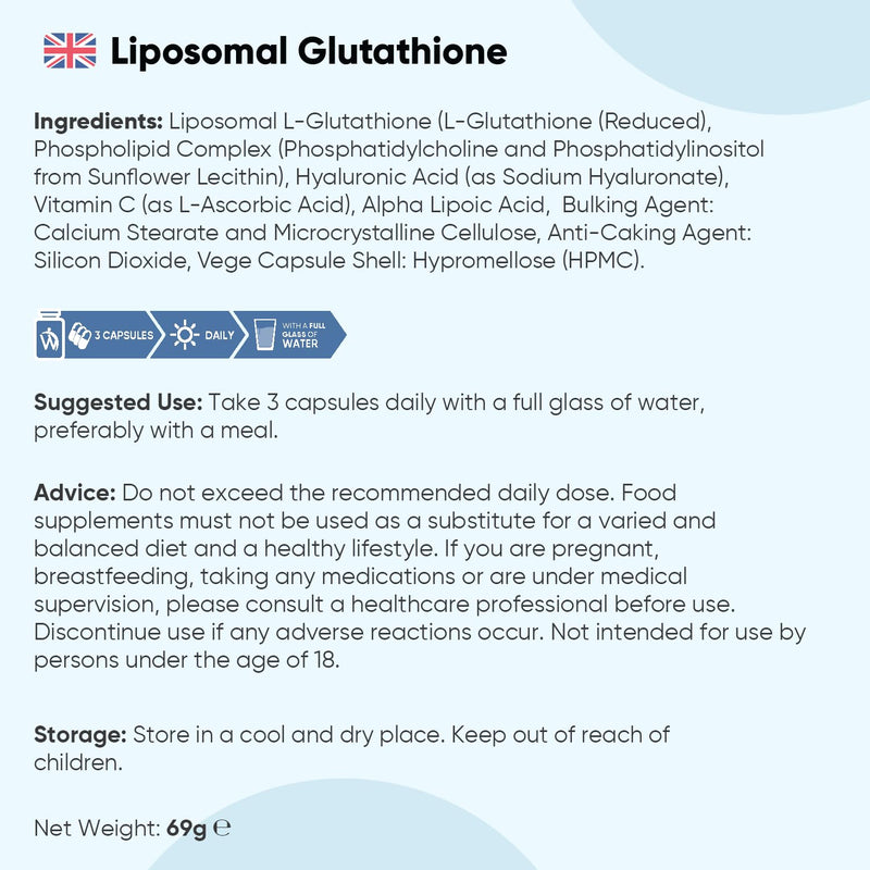 WeightWorld L-Glutathione Supplement 1000mg - 90 Capsules - with Vitamin C, Hyaluronic Acid & Alpha Lipoic Acid - Non-GMO & Vegan - Reduced Liposomal Glutathione Capsules for Men & Women