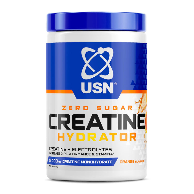 USN Creatine Hydrator Powder | Creatine Monohydrate with Electrolytes | Hydration, Strength & Performance Support | Intra Workout for Endurance & Recovery | 330g (30 Servings) | Orange
