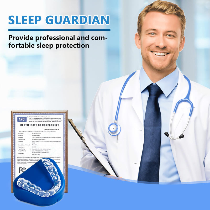 [Australia] - Night Guards for Teeth Grinding, Mouth Guard for Grinding Teeth at Night, Food Grade Silicone, Professional Custom Protection, Save You $2,000, Including 12 Cleaning Tablets 1.5 * 2in+1.8 * 2.3in 1.5*2in+1.8*2.3in 