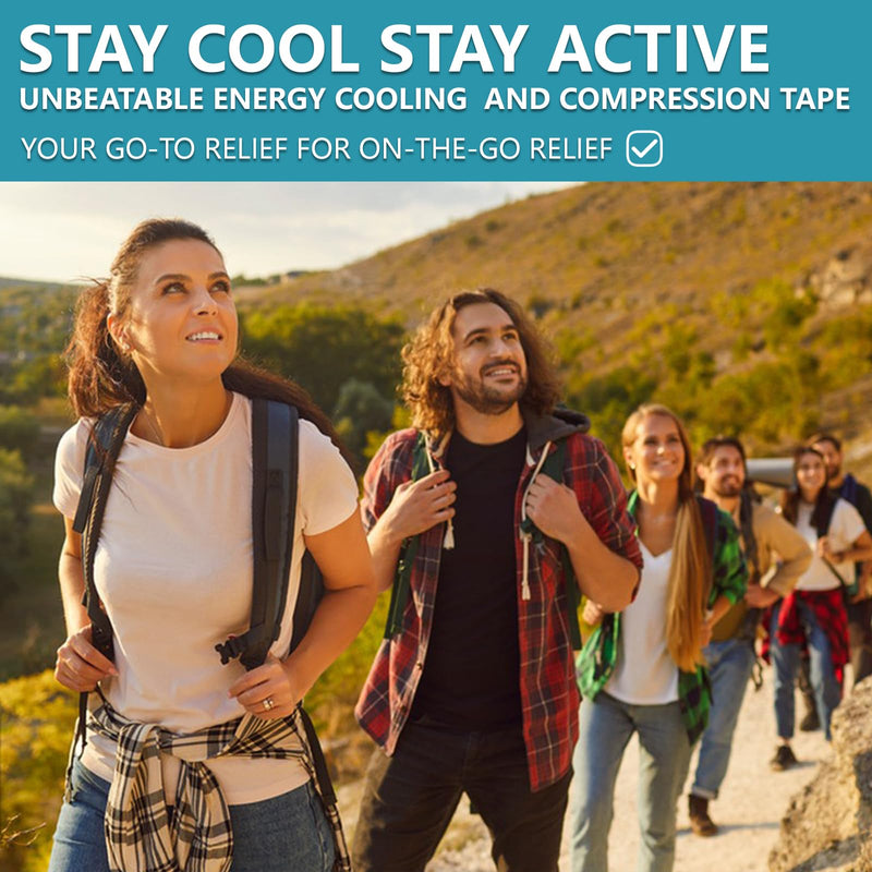 Ice Tape, Self Sticking Bandage Wrap （No Refrigeration Needed） Ice Wrap Instant Cold Compress Compression Tape Wrap, Athletic Muscle Tape, Athletic Tape for Pain and Swelling: Blue