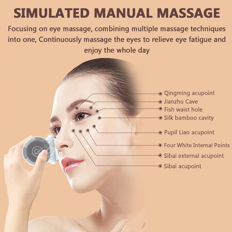 Eye Lift Wand, Eye Massager with Heat and Vibration for Dark Circles, Puffiness, Fine Lines/Wrinkle, Crow's Feet and Bags Under Eyes (Gray) Gray