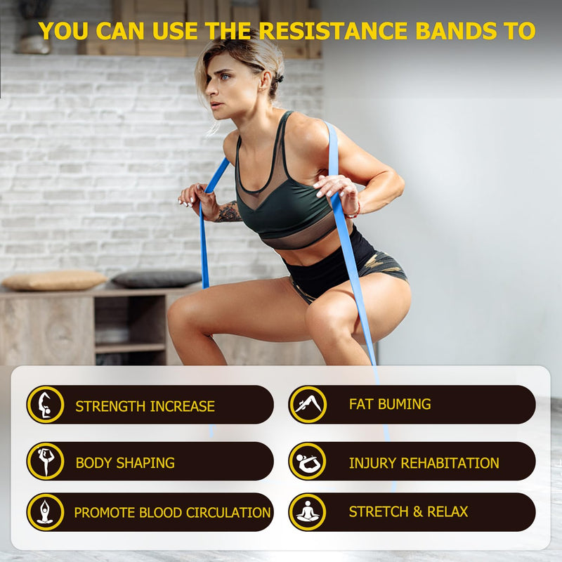 [Australia] - Pull Up Bands, Resistance Bands, Pull Up Assistance Band Resistance Exercise Bands for Men & Women Working Out, Body Stretching, Physical Therapy, Muscle Training black 