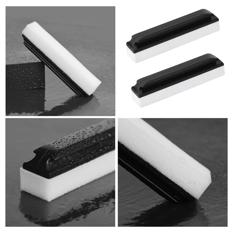 [Australia] - Pack of 2 Beard Sponge, Beard Hair Sponge, Reusable Sponge for Beard Hair, Beard Cleaning Brush, Lightweight, Compact, for Cleaning Beard Remains in the Sink (Black) 