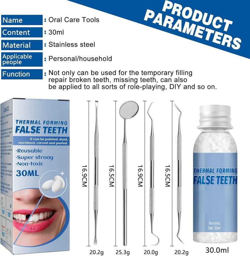 [Australia] - Allony Tooth Repair Set, Make Dentures Tooth Repair Set, Temporary Dentures for Temporary Restoration of Missing and Broken Teeth, Replacement Dentures 