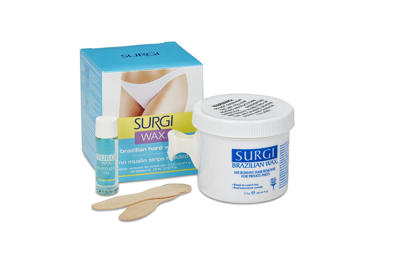 [Australia] - Surgi Wax Brazilian Hard Wax Waxing Kit for Private Parts, 4 Ounce Boxes (Pack of 3) 