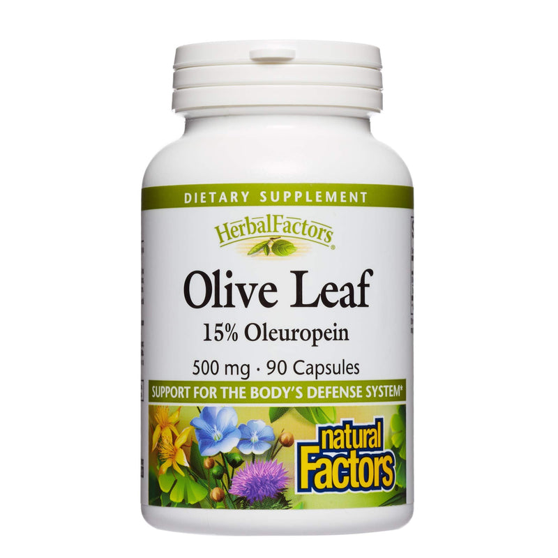 [Australia] - HerbalFactors by Natural Factors, Olive Leaf 500 mg, Natural Wellness Formula, 90 Capsules 90 Count (Pack of 1) 