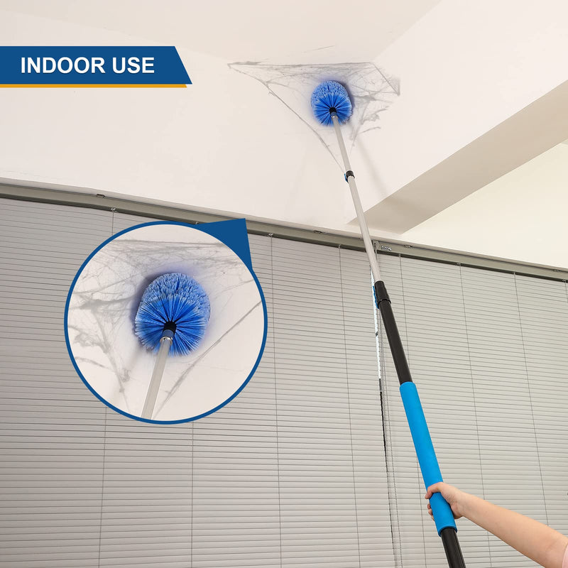 [Australia] - VITEVER Twist-On Cobweb Duster Head Brush, Fits Standard 3/4 inch Threaded Poles, Attachment Brush, Spider Web Duster Brush for Outdoor & Indoor Cleaning 