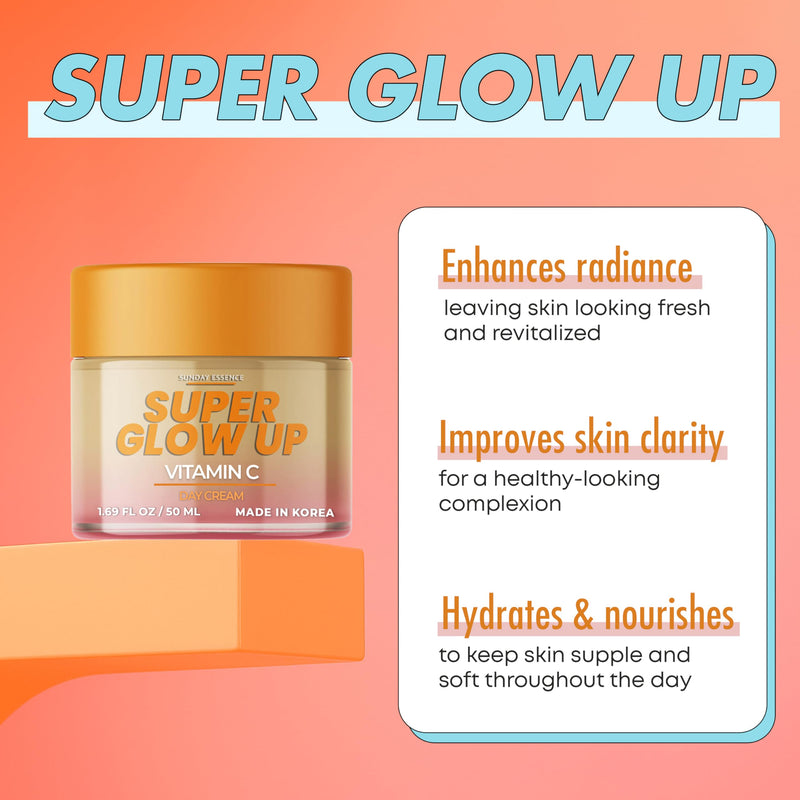 Vitamin C Day Cream - Dermatologist Tested, Anti- Aging, Korean Skin Care - Hydrates, Evens Skin Tone & Boosts Radiance - Clean Beauty, Vegan, Non-GMO, Cruelty-Free - 1.69 Fl Oz Vitamin C