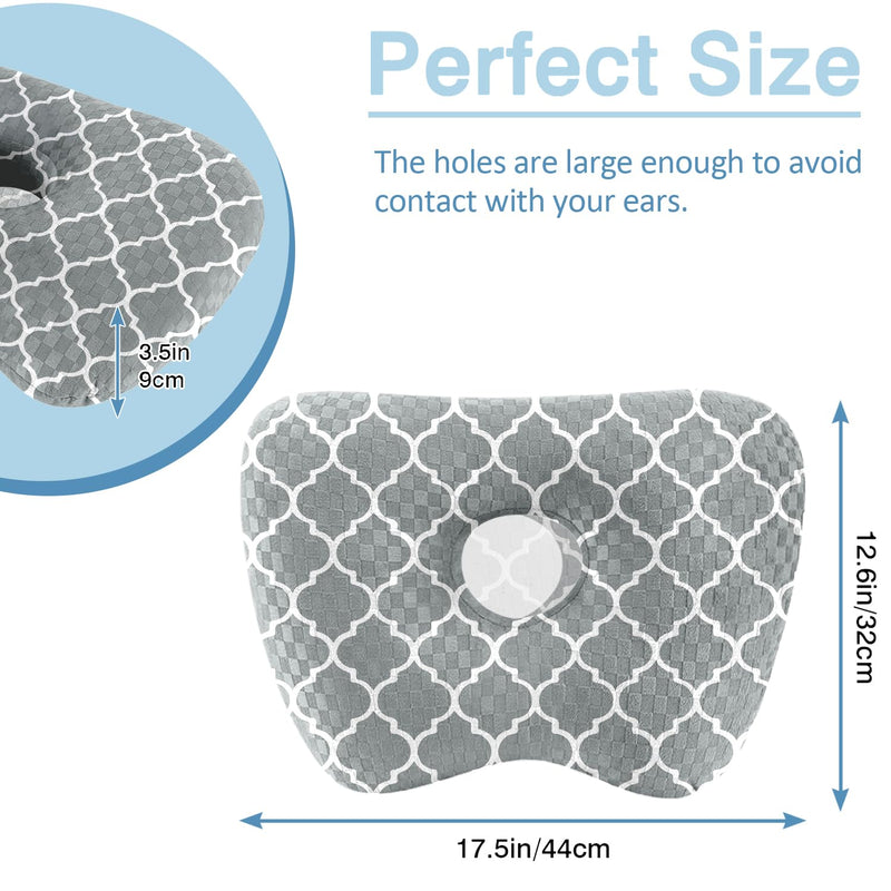 [Australia] - Ear Piercing Pillow with an Hole for Relief Ear Pain Side Sleepers,Cotton and Polyester Hole Pillow,Washable Ear Guard Pillow Ear Piercing Pillow-3 