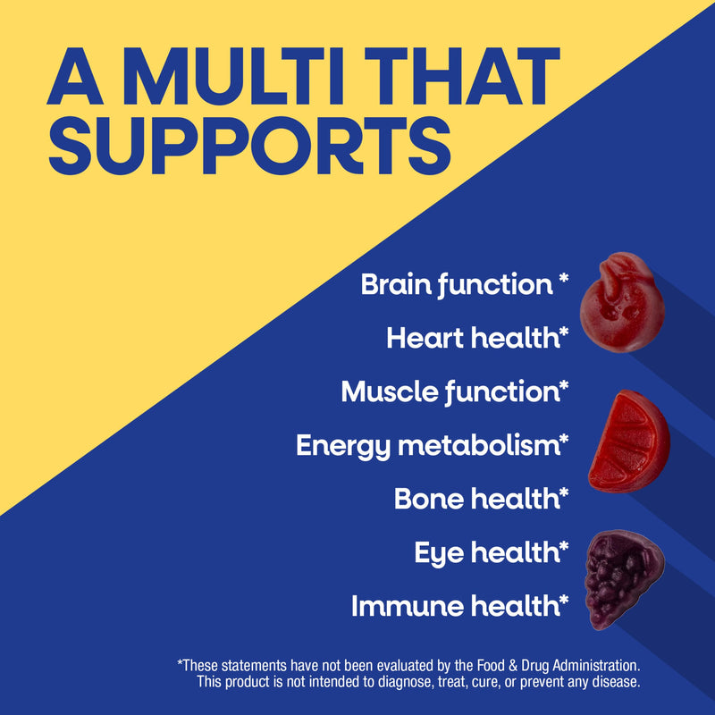 Nature's Way Alive! Men’s 50 Plus Premium Gummy Multivitamin, 75 ct | Fruit Flavored Gummy Supports Healthy Heart, Brain & Muscle Function, High Potency B-Vitamins, Vitamin A, C, D3, & Selenium* 75 Count (Pack of 1)