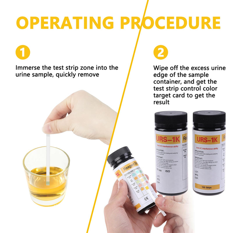 [Australia] - Urine Ketosis Test Strips URS-1K, 100 Strips Ketone Test Strips Home Ketosis Tests Analysis Professional Quick Tests 