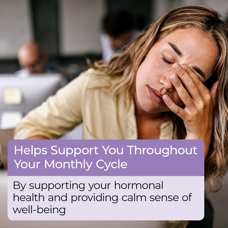 Daily Calm by PrecisionBiotics - Supplement for Women - PMS - Probiotics with Vitamin B6 and Saffron Extract - Emotional and Hormonal Balance - 30 Capsules