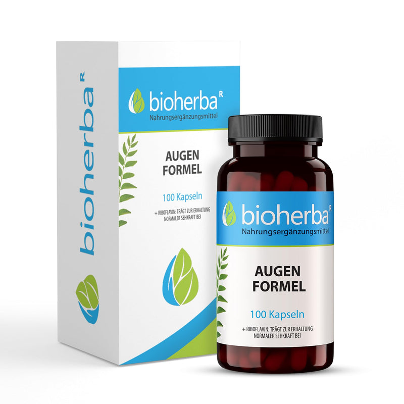 [Australia] - Eye vitamins with lutein - high-dose formula - 100 capsules eye vitamins, vitamin A & B2, bioflavonoids, supports vision and eye health, antioxidant protection, PZN 17193049 BIOHERBA 