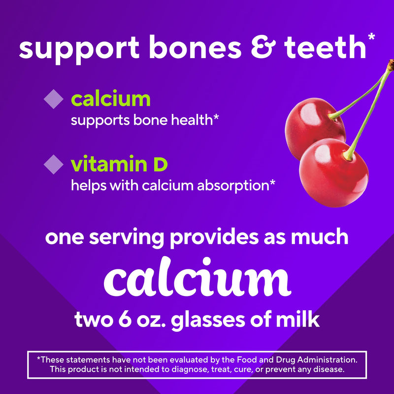 [Australia] - vitafusion Chewable Calcium Gummy Vitamins for Bone and Teeth Support, Calcium Gummies, Fruit and Cream Flavor, 100 Count, 50 Day Supply 