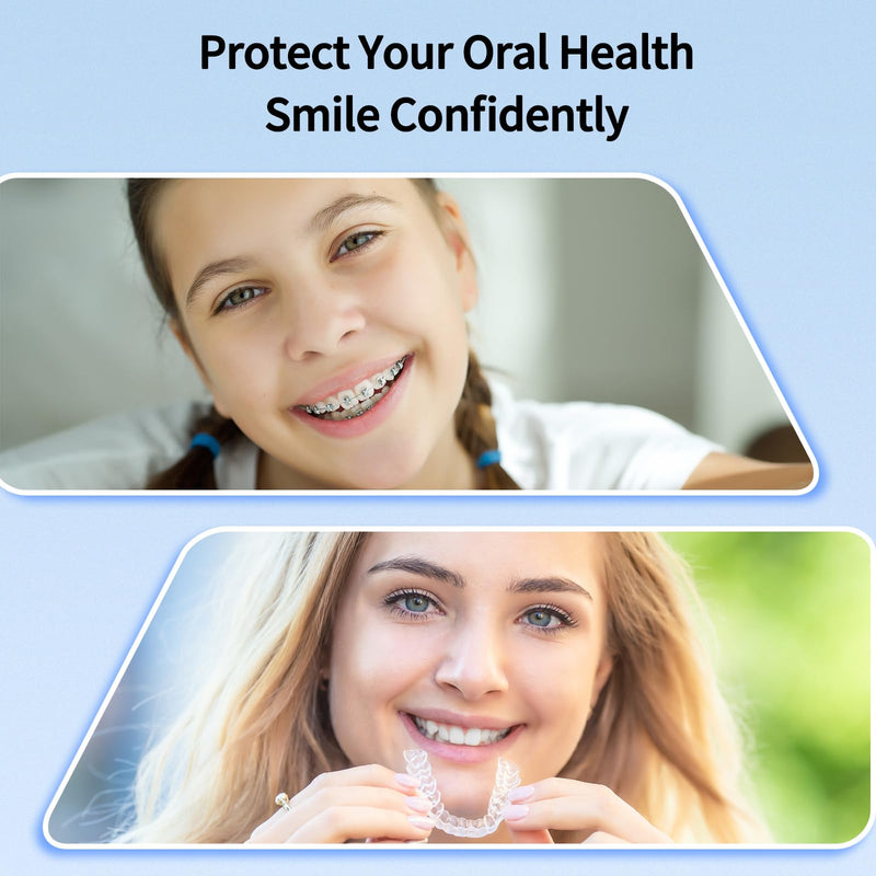 [Australia] - Qimic ultrasonic cleaning device for dentures, 230ml ultrasonic cleaner with 3 modes for dentures, aligners, retainers, mouth guards, whitening trays and all dental devices 