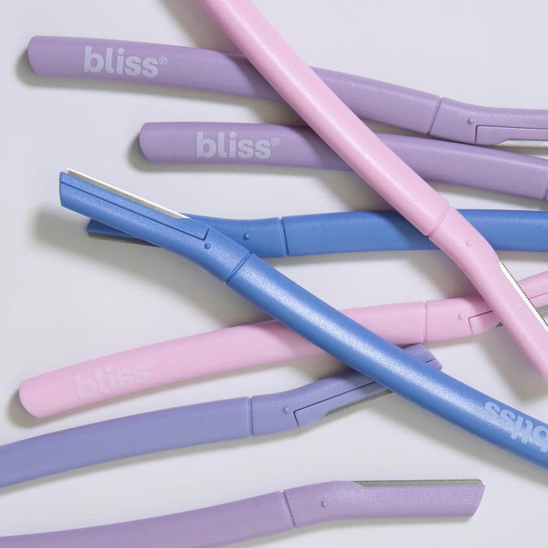 [Australia] - Bliss Stainless Steel Disposable Dermaplaning Tools | Facial Exfoliator and Eyebrow Razor to Dermaplane Peach Fuzz -1 Pack 12 count 