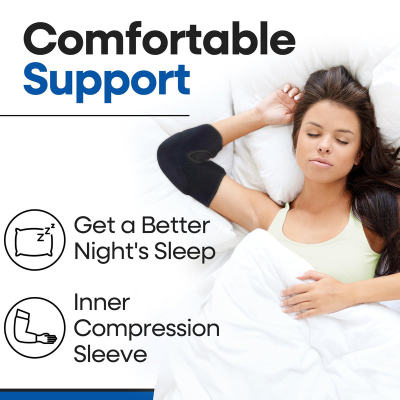 [Australia] - Soft Elbow Pad For Bursitis & Elbow Tendonitis Relief Wrap | Padded Compression Sleeve for Bursitis | Tendonitis Relief Wrap Pads | Tennis Elbows Brace for Women Men | Arm Cushion Brace | Small / Med Small/Medium 