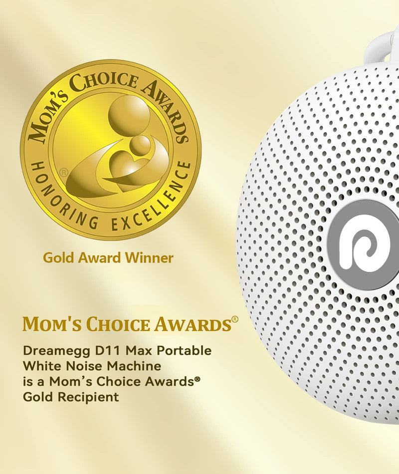 [Australia] - Dreamegg White Noise Machine - Portable Sound Machine for Baby Adult, Features Powerful Battery, 21 Soothing Sound, Noise Canceling for Office & Sleeping, Sound Therapy for Home, Travel, Registry Gift Classic White 