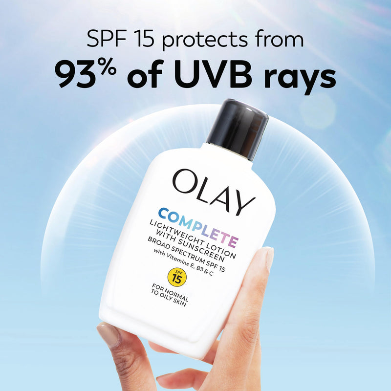 Olay Complete Lotion Moisturizer with SPF 15 Normal, 6.0 fl oz White 6 Fl Oz (Pack of 1)
