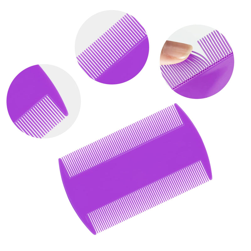 [Australia] - 4 Pcs Lice Combs, Flea Combs, Double Sided Headlice Combs, Headlice Treatment for Dogs, Cats (White) White 