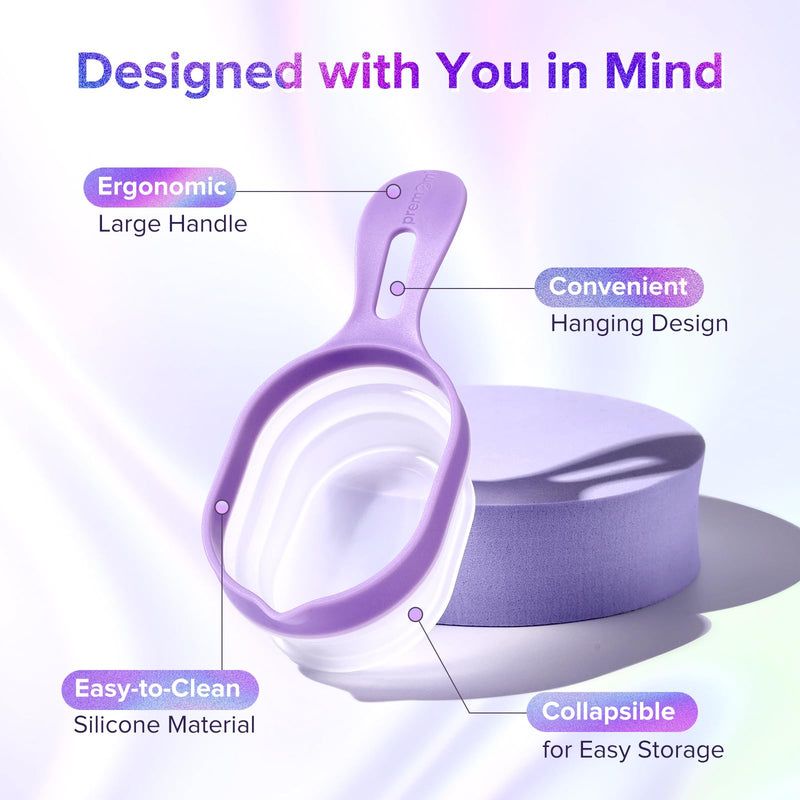 [Australia] - Premom 2 Urine Cups for Ovulation & Pregnancy Tests: Reusable & Collapsible Pee Cups for Home Fertility Testing | Easy to Use & Clean - Essential Kit for Women with Urine Sample Detection 