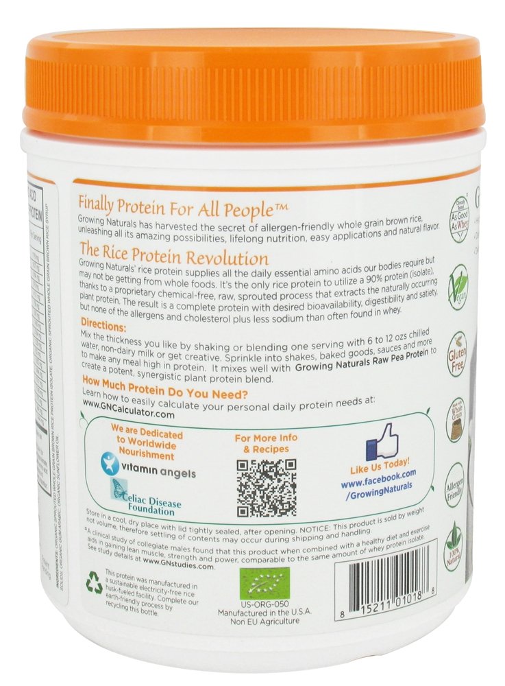 [Australia] - Original Rice Protein Isolate Powder, 16.2 Ounce - 1 each. 