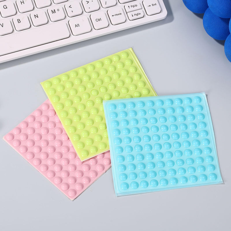 300pcs Bump Dots for Visually Impaired, Low Vision Aids Tactile Stickers Adhesive Raised Braille Assistive Dots Gifts Visually Gadgets for Blind & Elderly Accessibility Marking (Pink, Blue, Green)