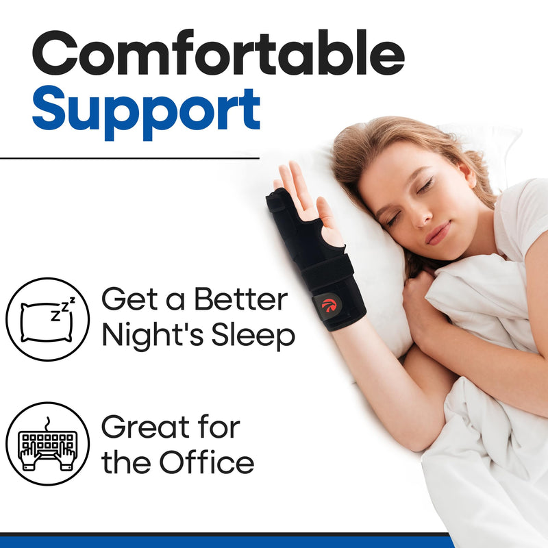 [Australia] - Pinky Finger Splint Boxer Fracture Brace | Ulnar Gutter Splint Hand Brace | Ring & Little Finger Splints | Broken Metacarpal Support Cast | Dupuytren's Contracture | Boxers Pinky Braces (SMALL RIGHT) Right Hand Black Small 