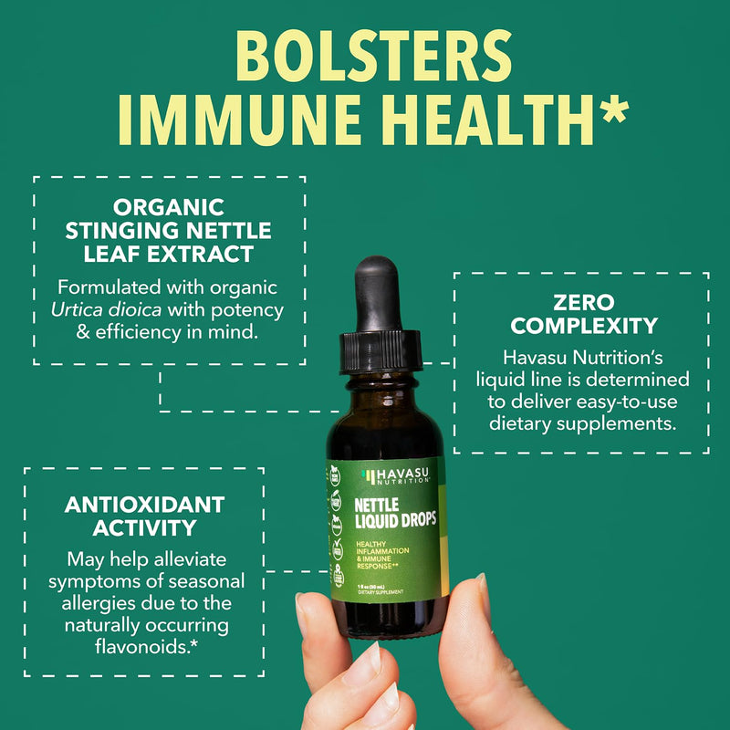 [Australia] - Organic Stinging Nettle Root | USDA-Certified Stinging Nettle Root Extract | Stinging Nettle for Prostate, Joint and Immune Health | Nettle Root for Overall Health | Non-GMO, Vegan, Unflavored, 30mL 