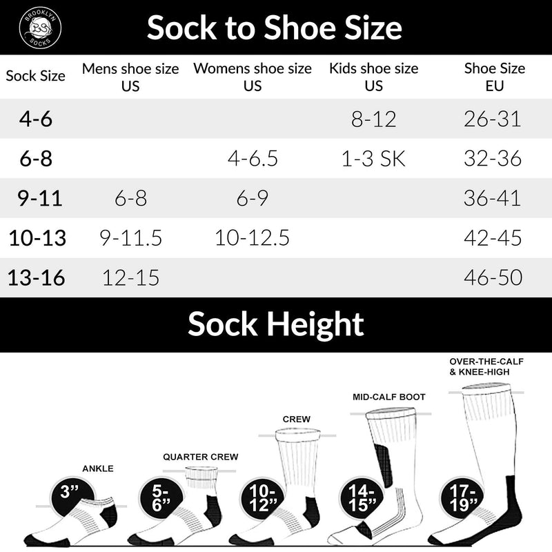 [Australia] - Big and Tall Diabetic Cotton Neuropathy Crew Socks, King Size Mens Athletic Crew Socks (13-16, Black) - 6 pairs 