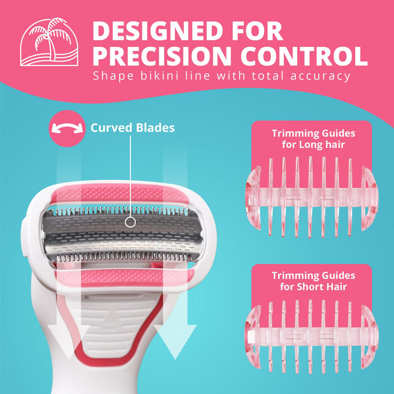 Clio Trimmer for Women with Precision Razor, Female Pubic Hair Electric Shaver for Smooth Grooming, Leg Hair Trimmer Women Love, Compact Clio Shaver for Bikini, Arms, and Body Touch-Ups Full Body Groomer