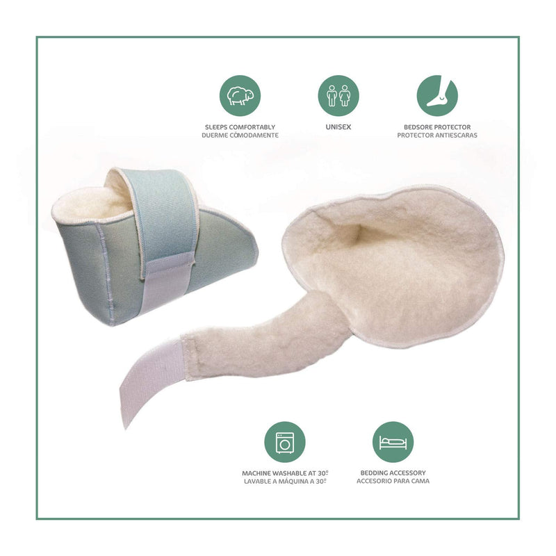 [Australia] - ORTONES | Heel pad, heel protector universal 1 pair anti-decubitus | Foot or elbow protection for bed or wheelchair | Right and left 