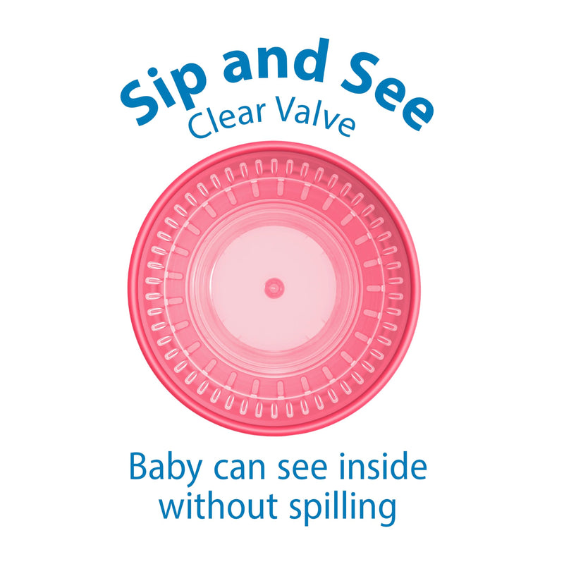 [Australia] - Dr. Brown's Milestones Cheers 360 Spoutless Transition Cup, Travel Friendly and Leak Free Sippy for Babies and Toddlers, Green and Pink, BPA-Free, 10 oz/300 mL, 9m+ 10 Ounces 