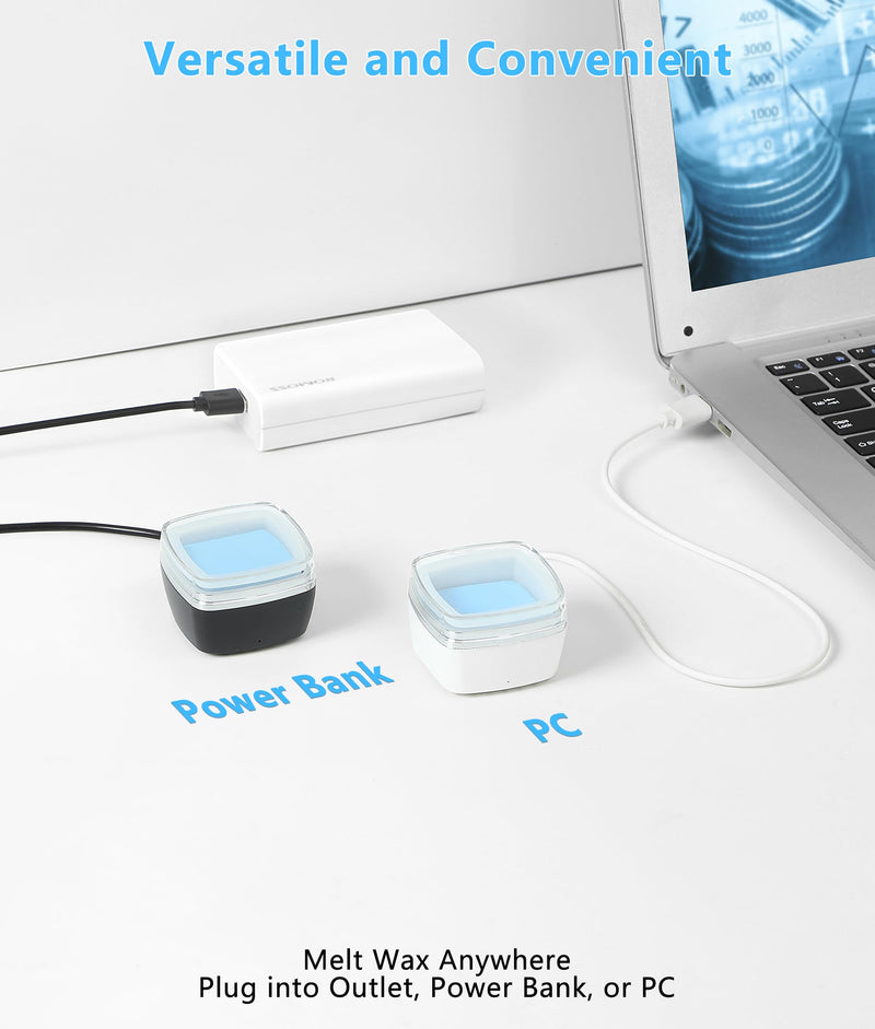 Nose Wax Kit - Portable Wax Warmer for Hair Removal with 100g Bens, 10 Applicators, 30 Nose Hair Sticks 1 Silicone Pots, Melt Warmer Waxing Kit for Women and Men - White