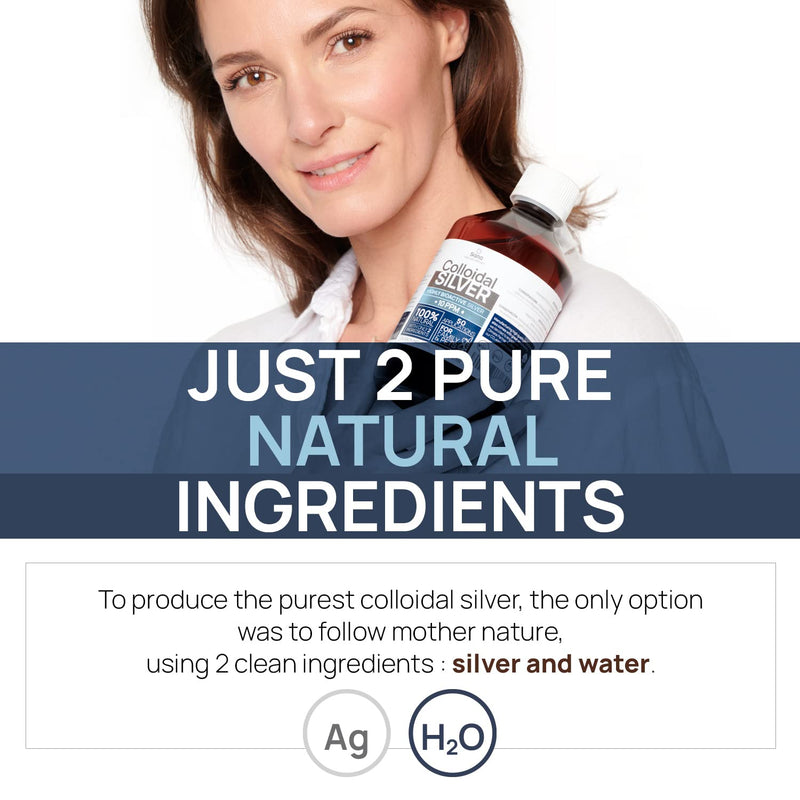 [Australia] - Colloidal Silver Liquid 8 fl oz 10 PPM - Bioactive Hydrosol Silver Water - Natural Immune Support Nano Sol Supplement Solution - Quality Ionic Minerals - Organic Structured Silver 8 Fl Oz (Pack of 1) 
