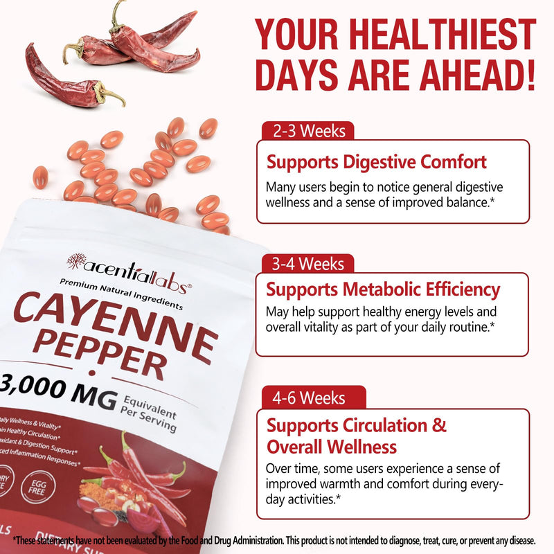 Cayenne Pepper Softgels with Beetroot, Hawthorn, Grape Seed, and Turmeric – Infused with Vitamins D3, K2 & E – Supports Circulation, Leg Health, and Heart Function – 240 Softgels