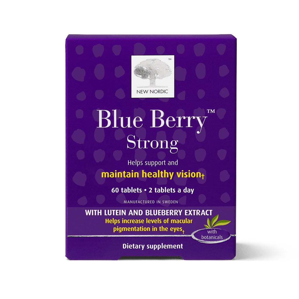 NEW NORDIC Blue Berry Eye Vitamin Lutein Supplement | Macular Pigmentation, Eye, Vision and Screen Time Support | Marigold & Wild Blueberry | 60 Tablets (Pack of 1) 60 Count (Pack of 1)