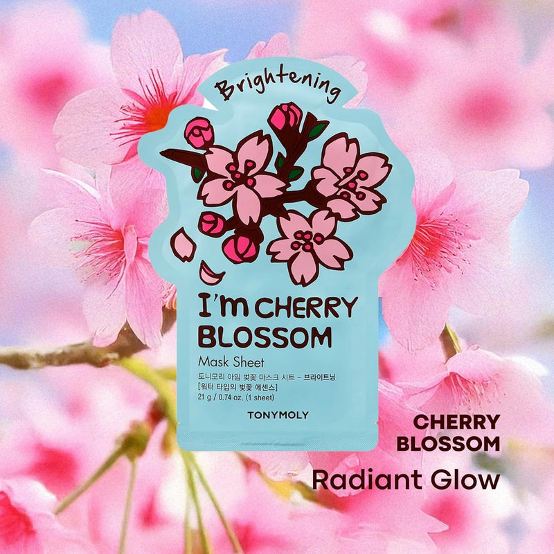 TONYMOLY I’m Pearl Luminating Sheet Mask Cherry Blossom, 1 Pack