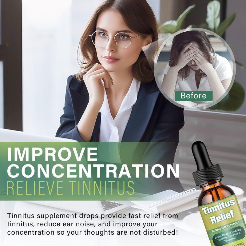 [Australia] - Tinnitus Relief for Ringing Ears Effectively,Natural Ingredients Ear Ringing Relief Drops, Soothes Headache and Improves Hearing Tinnitus Oil metal 