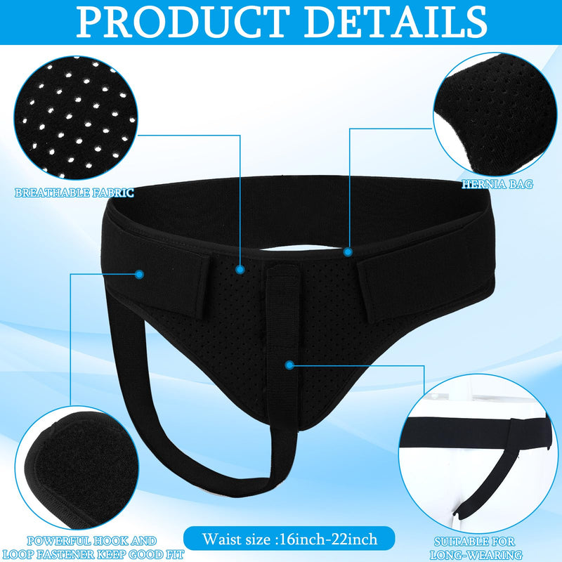 Jetec Hernia Belts for Men Groin Brace Left or Right Side Inguinal Hernia Support Supportive Groin Pain Truss Adjustable Removable Truss for Men Pain Relief Recovery(Classic) Classic