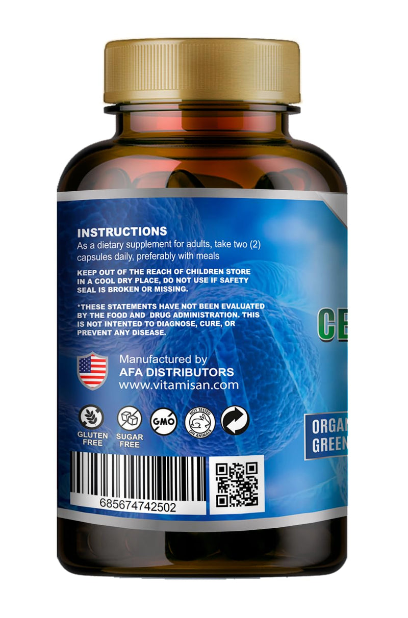 [Australia] - Celulas Madres AFA Stem Natural Cell 120 Capsules 1000 mg Blue Green Algae Non GMO Gluten Free Aphanizomenon Flos-aquae celula Madre suplement 