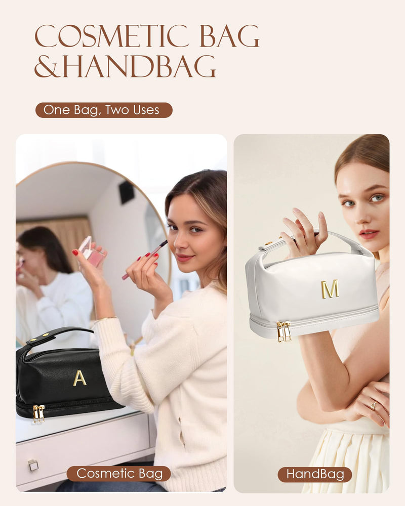 Initial Large Makeup Bag + Personalized Cosmetic Bag