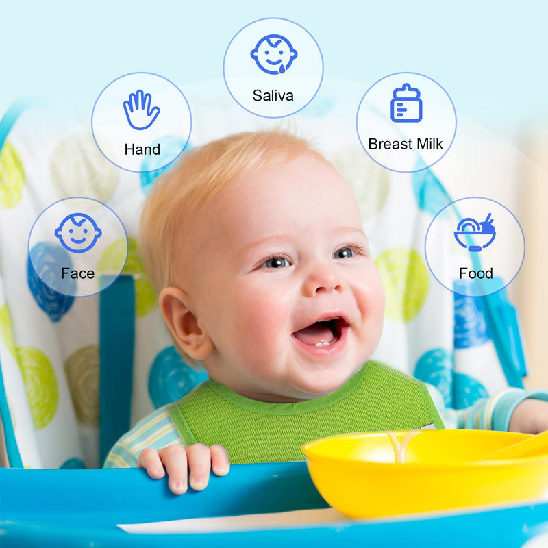 [Australia] - 12 Pack Terry Drool Cotton Bibs, Unisex Baby Bibs with Fiber Filling Waterproof for Feeding, Teething, Drooling Boy 