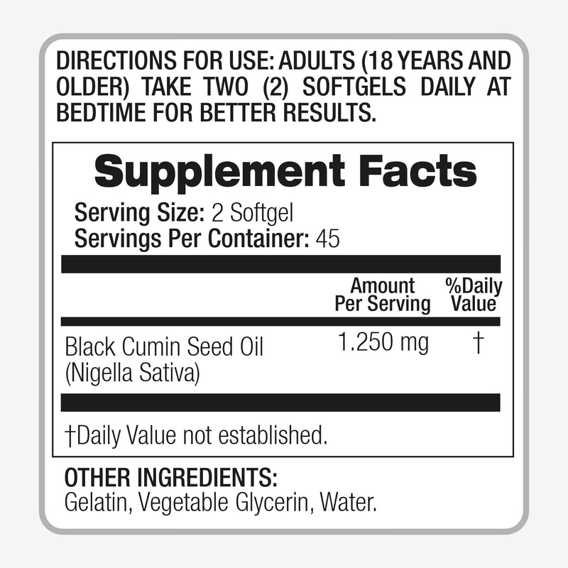 [Australia] - Lab | Black Seed Oil | 1250 mg | Black Seed Oil Capsules | Pure | Black Seed Oil Pills | 90 softgels of | Organic Black Seed Oil | Ultra high Absorption | Black Seed Oil Organic Cold Pressed. 