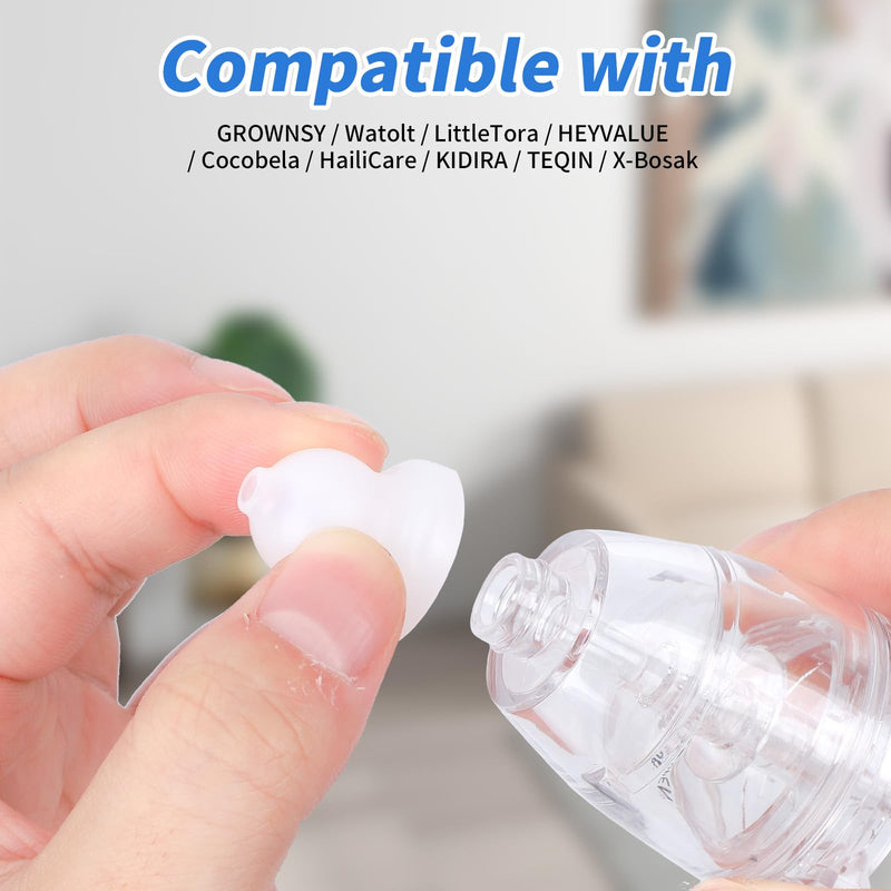 [Australia] - 3 Pcs Nasal Aspirator Replacement Tips, Silicone Replacement Parts for Baby & Toddlers Compatible with GROWNSY Watolt LittleTora HEYVALUE Cocobela HailiCare KIDIRA TEQIN X-Bosak 3 
