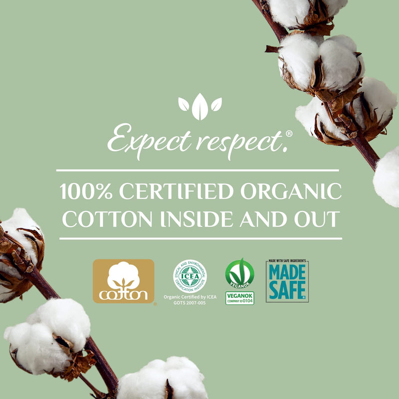 Organyc New and Improved 100% Certified Organic Cotton Overnight Feminine Pads, Heaviest Flow, Super Absorbency 2.0, 7 Count 1