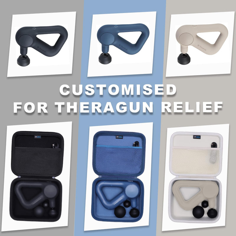 Case for TheraGun Relief Handheld Percussion Massage Gun, Blue | Travel Carrying Protective Storage Massage Bag (Case Only)